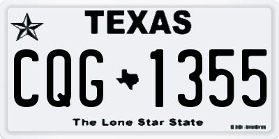 TX license plate CQG1355