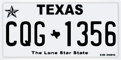 TX license plate CQG1356