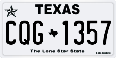 TX license plate CQG1357