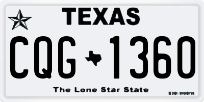 TX license plate CQG1360