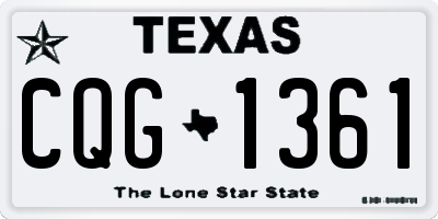 TX license plate CQG1361