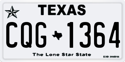 TX license plate CQG1364