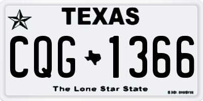 TX license plate CQG1366
