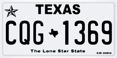 TX license plate CQG1369