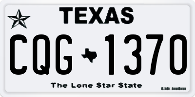 TX license plate CQG1370