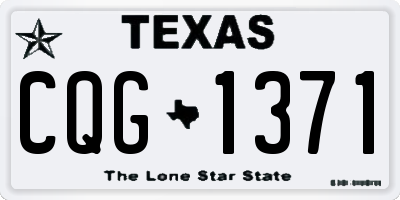 TX license plate CQG1371