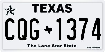 TX license plate CQG1374