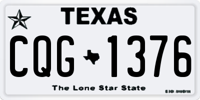 TX license plate CQG1376