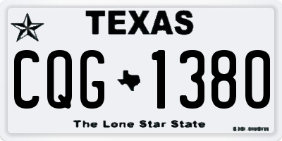 TX license plate CQG1380