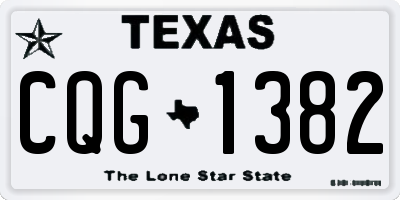 TX license plate CQG1382