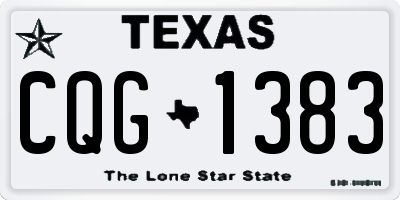 TX license plate CQG1383