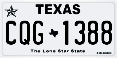 TX license plate CQG1388