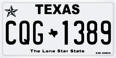 TX license plate CQG1389
