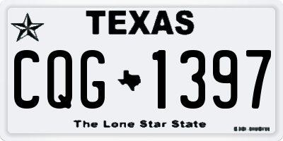 TX license plate CQG1397