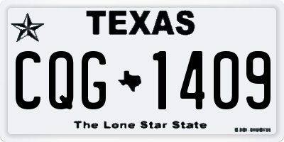 TX license plate CQG1409