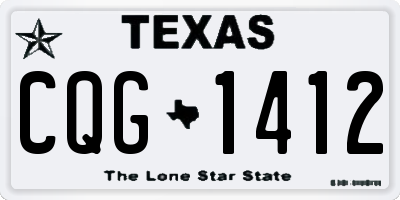 TX license plate CQG1412