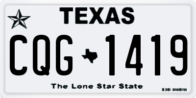 TX license plate CQG1419