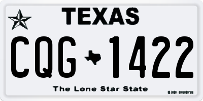TX license plate CQG1422