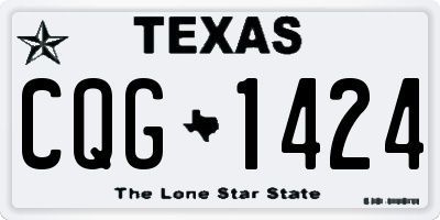 TX license plate CQG1424