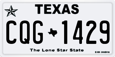 TX license plate CQG1429