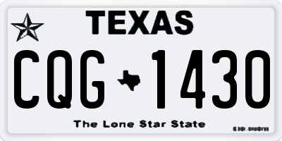 TX license plate CQG1430