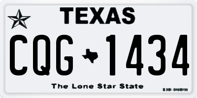 TX license plate CQG1434