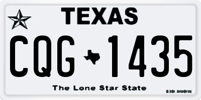 TX license plate CQG1435