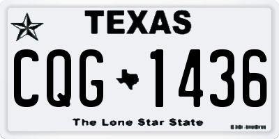 TX license plate CQG1436