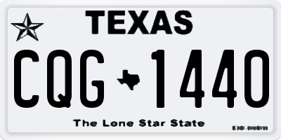 TX license plate CQG1440