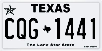 TX license plate CQG1441