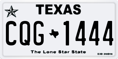 TX license plate CQG1444