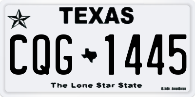 TX license plate CQG1445