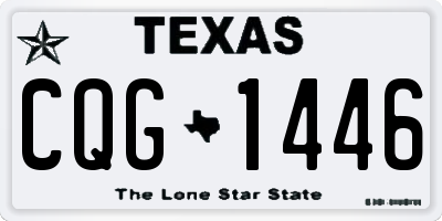TX license plate CQG1446
