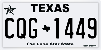 TX license plate CQG1449