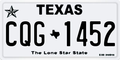 TX license plate CQG1452