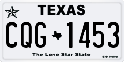 TX license plate CQG1453