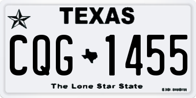 TX license plate CQG1455