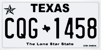 TX license plate CQG1458