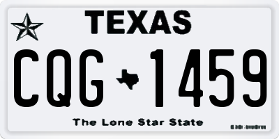 TX license plate CQG1459