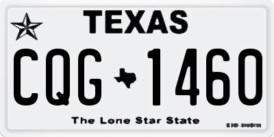 TX license plate CQG1460