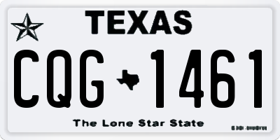 TX license plate CQG1461