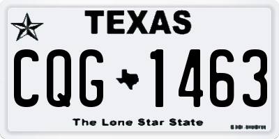 TX license plate CQG1463