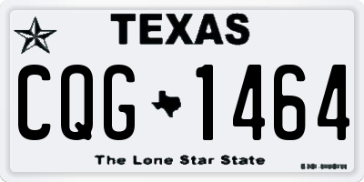 TX license plate CQG1464