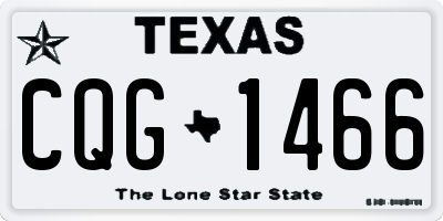 TX license plate CQG1466