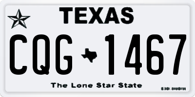 TX license plate CQG1467