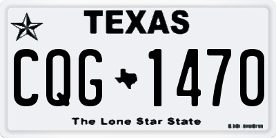 TX license plate CQG1470