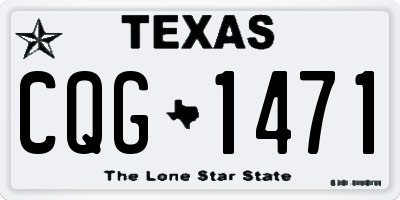 TX license plate CQG1471