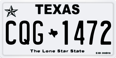 TX license plate CQG1472
