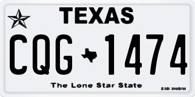 TX license plate CQG1474