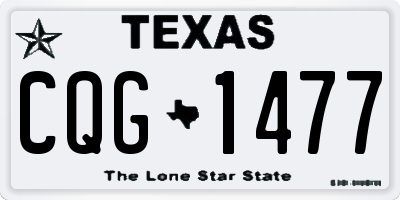 TX license plate CQG1477